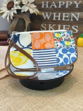 Coach Multicolor Patchwork Wristlet